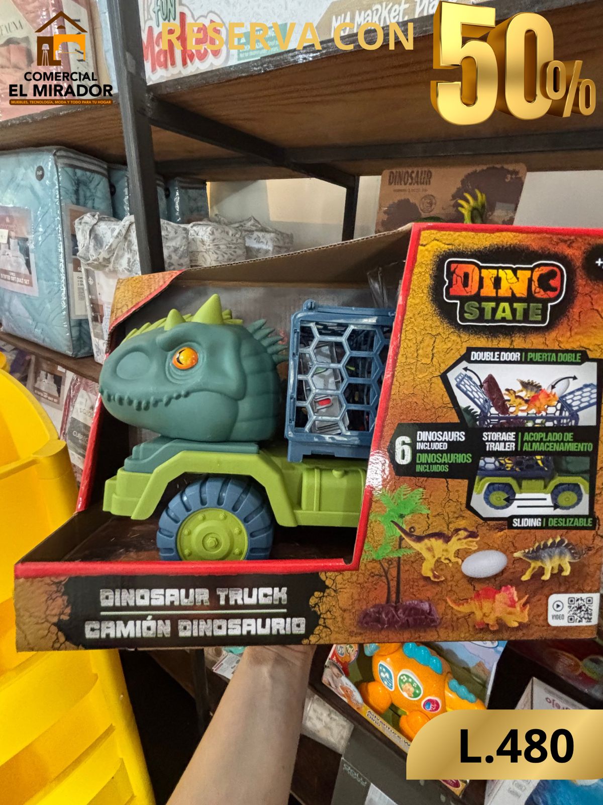 DINOSAURIO CON CARRO